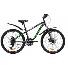 Велосипед Discovery Flint AM DD 24" (black green)