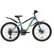 Велосипед Discovery Flint AM DD 24" (blue yellow)