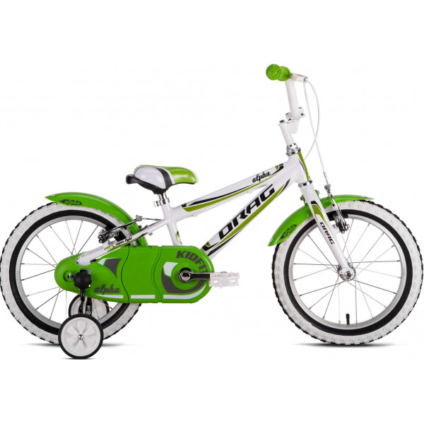 Велосипед Drag Alpha 16" (white green)