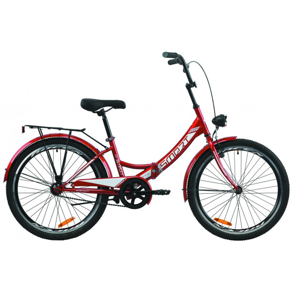 Велосипед Formula Smart 24" с фонарем (black-grey)