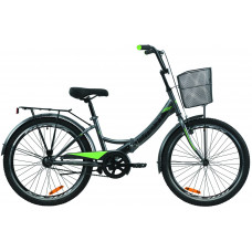 Велосипед Formula Smart 24" с корзиной (grey green)