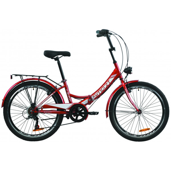 Велосипед Formula Smart 7 24" с фонарем (black orange)