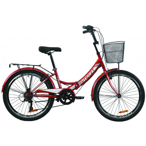 Велосипед Formula Smart 7 24" с корзиной (red)