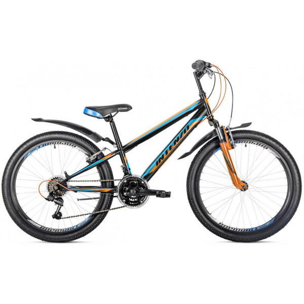 Велосипед Intenzo Energy V-Brake 24" (black-blue-orange)