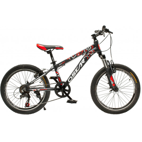 Велосипед Oskar Scarp 20" (black-red)
