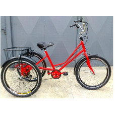 Велосипед Rymar с корзиной 24" (red)